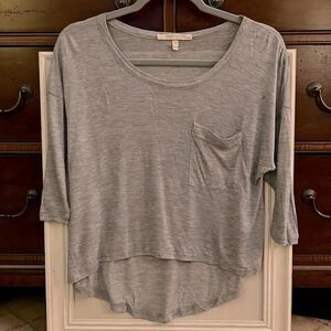Soft Joie gray short sleeve flowy boho top NWOT XS